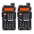 2-PCS BF-F8RT 8-Watt Handheld Ham Radio with High Gain NA-772R Stretchable Antenna