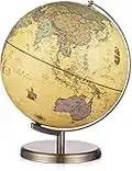 DZX Globe terrestre Lumineux 2 en 1, éclairage de Bureau Globe terrestre, Globe terrestre interactif avec Carte du Monde et veilleuse LED, Globe terrestre de 10 Pouces