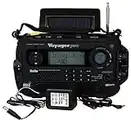 Kaito Voyager Pro KA600 Digital Solar Dynamo Hand Crank AM/FM/LW/SW & NOAA Weather Emergency Radio with Flashlight, Reading Lamp,Smart Phone Charger & RDS and Real-Time Alert, with AC Adapter, Black