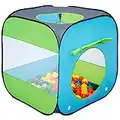 LittleTom Bällebad Kinderzelt für Drinnen & Draußen - 90x90x90 Bällebad Baby Spielecke Wohnzimmer Kinderspielplatz Indoor Spielplatz Zelt Deko Kinderzimmer Spielzeug Bällebad Indoor Spielgeräte