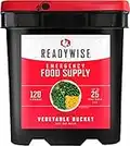 ReadyWise, 120 Servings, Vegetable Bucket, Broccoli, Sweet Corn, Green Beans, Peas, Freeze Dried, 20 Years Shelf Life, Emergency Food