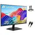 SANSUI Monitor 24 inch with USB Type-C, Built-in Speakers, 75Hz FHD Computor Monitor, Ultra-Slim Ergonomic Tilt with HDMI, VGA (ES-24F1 Type-C Cable and HDMI Cable Included)