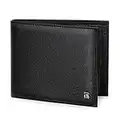 Mens Trifold Wallet with RFID Blocking and Coin Pocket Real Leather