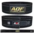 AQF Cintura Powerlifting Leva Fibbia, Larga 4" Spessa 10mm Pelle Bovina Cintura Palestra Uomo, Cintura Sollevamento Pesi, Cinta Palestra Bodybuilding per Powerlifting, Fitness & Gym