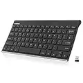 Arteck 2.4G Wireless Keyboard Stainless Steel Ultra Slim Full Size Keyboard for Computer/Desktop/PC/Laptop/Surface/Smart TV and Windows 10/8 / 7 Built in Rechargeable 6-Month Battery