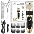 Professionnelle Tondeuse Chien Poil Long Epais Tondeuse pour Chien pour Chats et Animaux Silencieux Rechargeable Electrique Dog Clipper Kit