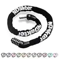 NDakter Bike Chain Lock, 5 Digit Combination Heavy Duty Anti Theft Bicycle Chain Lock, 3.2 Feet Long Security Resettable Bike Locks for Bike, Bicycle, Scooter, Motorcycle, Door, Gate, Fence