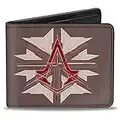 Buckle-Down Bifold Wallet Assassin'S Creed Accesorio de Viaje-Billetera Plegable, 10.1 cm x 8.89 cm para Hombre