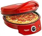 Bestron APZ400 elektrischer Pizzaofen, Pizza Maker bis 230°C, mit Ober-/Unterhitze, für selbstgemachte oder Tiefkühl-Pizza, Flammkuchen, Quiche oder Wraps bis Ø 27cm, 1.8 Watt, Farbe: Rot