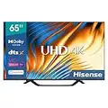 Hisense 65A63H 4K UHD VIDAA Smart TV, 65 Pulgadas, con Dolby Vision HDR, DTS Virtual X, Disney+, Netflix, Freeview Play y Alexa Built-in, Bluetooth, WiFi (Nuevo 2022)