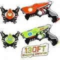 JOYENDER Jeux de Laser Tag pour Enfant Ensembles de Laser Tag avec Pistolet et Gilet jeu de pistolet laser game Jouet pour 3 4 5 6 7 8+ Ans Garçons Filles laser battle set 2 joueur Intérieur Extérieur