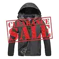 Purltoan Men's Mountain Waterproof Ski Jacket Warm Winter Snow Coat Detachable Hooded Windproof Raincoat Darkgrey-3XL