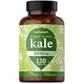 Kale Capsules 500mg | 120 Vegan Capsules | Superfood Supplement | Suitable for Vegans & Vegetarians | by Horbaach