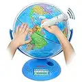 Little Experimenter Talking Globe - Interactive Globe for Kids Learning with Smart Pen - Educational World Globe for Children with Interactive Maps – 9”