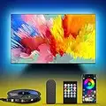 HEDORANCE LED TV Retroilluminazione Striscia, Striscia LED Ricaricabile USB 4.5m Luci LED Televisore, Strisce LED TV 50 55 60 65 70 75 85 Pollici,App Telecomando Sincronizzazione Musica Luce Retro TV