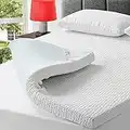3 Inch King Size Gel Memory Foam Mattress Topper, Cooling Mattress Pad Cover for Back Pain, Bed Topper with Removable Bamboo Cover，Soft & Breathable