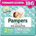 Pampers Baby Dry Mini, 186 Pannolini, Taglia 2 (3-6 kg)