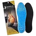 Cushioned Gel Insoles for Women and Men with Orthotic Arch Support. Shock Absorbing with Soothing Comfort. UK Sizes