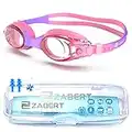 ZABERT Schwimmbrille für Kinder, K1 Schwimmbrillen Kinderschwimmbrille Chlorbrille für Jugendliche Kinder Kind Junior Jungen Mädchen 2 3 4 5 6 7 8 9 10 11 12 Jahre Pink Rosa Lila