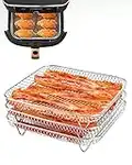 Luftfritteusen-Gestell für Instant Vortex Cosori Nuwave Air Fryer Ofen - 304 Edelstahl drei stapelbare Dehydrator Rack Toastständer Zubehör