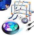 3in1 Ensemble de Jouets de Air Power Football le Hockey en Vol Stationnaire avec 2 Objectif Veilleuse Étoile Rechargeable Lumière LED Cadeaux pour 6-16 les Eenfants Sport Jeu Interieur Exterieur