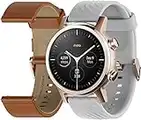 Motorola Moto 360 3ème génération Smartwatch - Boîtier en acier inoxydable avec bandes de 20 mm, batterie toute la journée et WearOs Or rose