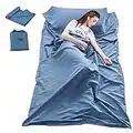 Sleeping Bag Liner Travel Camping Sheet Lightweight Sleep Sack Cotton Hotel Sheet Sleep Bag Sack for Travel Hiking Hotels Picnics