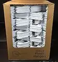 Lot 100 Mainstays Plastic Tubular Slotted White Adult Clothing Clothes Hangers