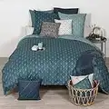 Parure de lit Gatsby géométrique Bleu 240x220 cm Azsy - Sets de Housse de Couette imprimé avec 2 Taies d'oreiller