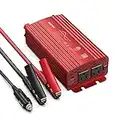 BESTEK 500W Pure Sine Wave Power Inverter DC 12V to AC 110V Car Plug Inverter Adapter Power Converter with 4.2A Dual USB Charging Ports and 2 AC Outlets Car Charger, ETL Listed
