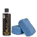 Chemical Guys Gap_619_16 Black Light Hybrid Radiant Finish Color Enhancer (16 oz) MIC_292_02 Premium Grade Microfiber Applicator, Blue (Pack of 2)