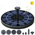 Kelisidunaec Solar Fountain Pump Birdbath, 3W Garden Solar Powered Water Pump Circle Floating Fountain Pump for Pond, Fountain, Bird Bath, Fish Tank, Garden Decoration, Water Cycling