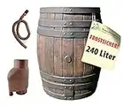 BARILE Acqua PIOVANA/Contenitore Acqua PIOVANA/RECIPIENTE Acqua PIOVANA 240L con Set Filtro per Acqua PIOVANA T33 per Il RIEMPIMENTO Automatico, Struttura in Simil-Legno al Tatto