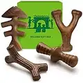 Benebone Holiday 4-Pack Durable Dog Chew Toys for Aggressive Chewers, Real Flavors, Made in USA, Small