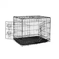 lionto Cage de Transport pour Chien Pliable, (M) 61x44x51 cm Noir