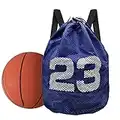 INHEMING Basketball Carrying Bag, Basketball Ball Backpack Bag ,Drawstring Ball Carrier,Sports Ball Carry Bag ,Ideal for Basketball,Soccer,Football,Volleyball,Rugby Ball -Blue