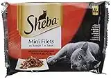 Sheba Mini Filets en Sauce pour Chat Adulte – Nourriture humide pour Chats - sélection du Boucher – Sachets fraîcheur 52 x 85g