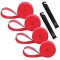 QitinDasen 4Pcs Premium PVC Cinta de Llanta de Bicicleta, 24" Almohadilla Protectora de Tubo Interior de Bicicleta, Revestimiento de Neumático de Bicicleta, con 2Pcs de Palanca de Neumático (Rojo)