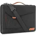 DOMISO 17-17.3 Inch Laptop Sleeve Bag Business Briefcase Messenger Bag Compatible with 17.3" Dell Computer/HP Pavilion 17/ProBook 470/MSI GS73VR Stealth PRO/Dell/Lenovo/Acer/ASUS, Black