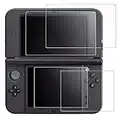 Films de Protection d'Ecran pour Nintendo New 3DS XL, AFUNTA 2 Pièces de Films en Verre Trempé pour Écran Supérieur et 2 Films en PET Plastique pour Écran Inférieur, 3DSXL Accessoire