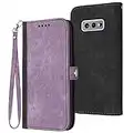 Verpotex Cover per Samsung Galaxy S10E, Flip Custodia in Pelle Samsung Galaxy S10E, Antiurto PU a Libro Magnetica Portafoglio Case, con Supporto Stand,Slot per Schede TPU Protettiva (Viola)