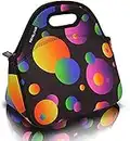 ROYALFAIR Borsa Pranzo per Bambini in neoprene Portatile Borsa Termica Pranzo al Sacco, Borsa Pranzo Impermeabile, Usato per Scuola, Picnic, Asilo Nido, Gita (Circolare)