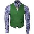 Adult Mens Costume Shirt Vest Tie Outfit Suit Set Fancy Dress up Knight Halloween Cosplay Props (Large, Suit)