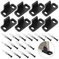 Prasacco 8 Pcs Barn Door Floor Guides, Black Pocket Door Guide Sliding Door Track Guide Closet Door Floor Guide Barn Door Hardware