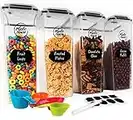 PLASTIC HOUSE Large Cereal Containers Storage Set Dispenser Approx. 4L FITS FULL STANDARD SIZE CEREAL BOX, Airtight Cereal Container Set For Maximum Freshness, BPA-FREE Large Cereal Storage Container, 9.44 x 4.4 x 9.4 inches