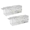 H&B Luxuries Rat Trap - Humane Live Animal Cage for Rat Mouse Hamster Mole Weasel Gopher Chipmunk Squirrels and More Rodents (2*Large)