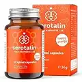 Serotalin Original Energy Brain Supplement for Focus, Concentration & Cognitive Function - 60 Vegan Capsules with Vitamins B6, B12 & D3, 5-HTP & Phenylalanine - Winner German University Award