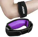 AVIDDA Tennis Elbow Support Strap, Adjustable Elbow Brace with Compression Pad for Tennis Elbow, Golfers Elbow, Pain Relief, Men, Women Purple 1 Pack