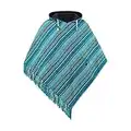 virblatt - poncho uomo | 100% cotone | poncho verde coperta poncho pile mantello con cappuccio poncho messicano double face - Abajo verde L-XL