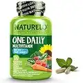 NATURELO One Daily Multivitamin for Men - with Vitamins & Minerals + Organic Whole Foods - Supplement to Boost Energy, General Health - Non-GMO - 120 Capsules | 4 Month Supply